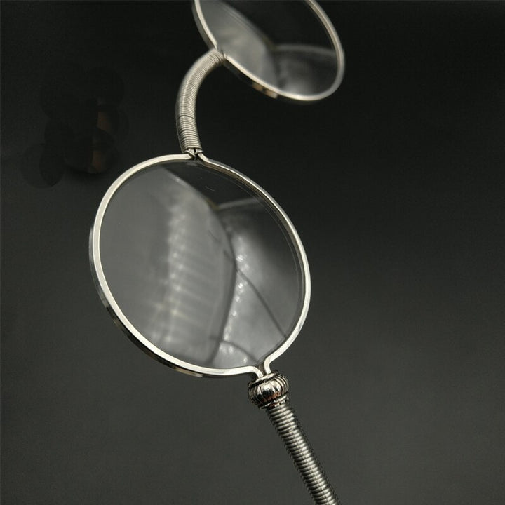 Yujo Unisex Full Rim Round Handheld Alloy Opera Reading Glasses Y045 Reading Glasses Yujo