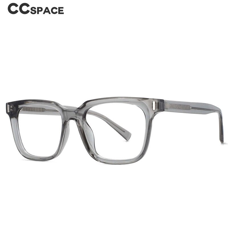 CCspace Unisex Full Rim Square Tr 90 Titanium Frame Eyeglasses 53829 Full Rim CCspace