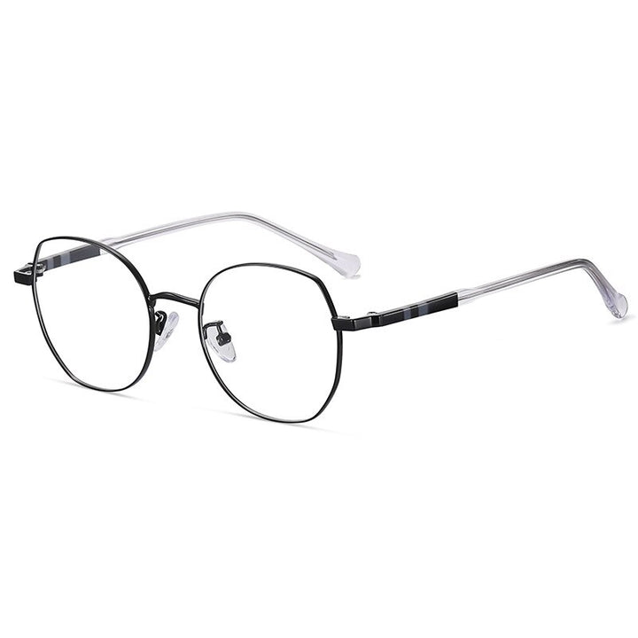 Hotony Unisex Full Rim Irregular Square Alloy Acetate Eyeglasses 1920 Full Rim Hotony   
