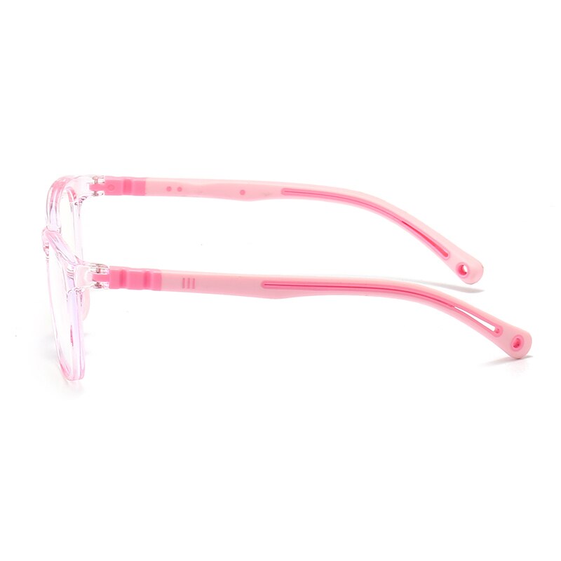 Oveliness Unisex Children's Full Rim Square Tr 90 Silicone Titanium Eyeglasses Trd105 Full Rim Oveliness