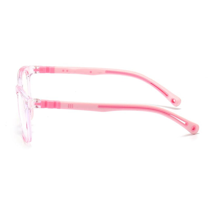 Oveliness Unisex Children's Full Rim Square Tr 90 Silicone Titanium Eyeglasses Trd105 Full Rim Oveliness