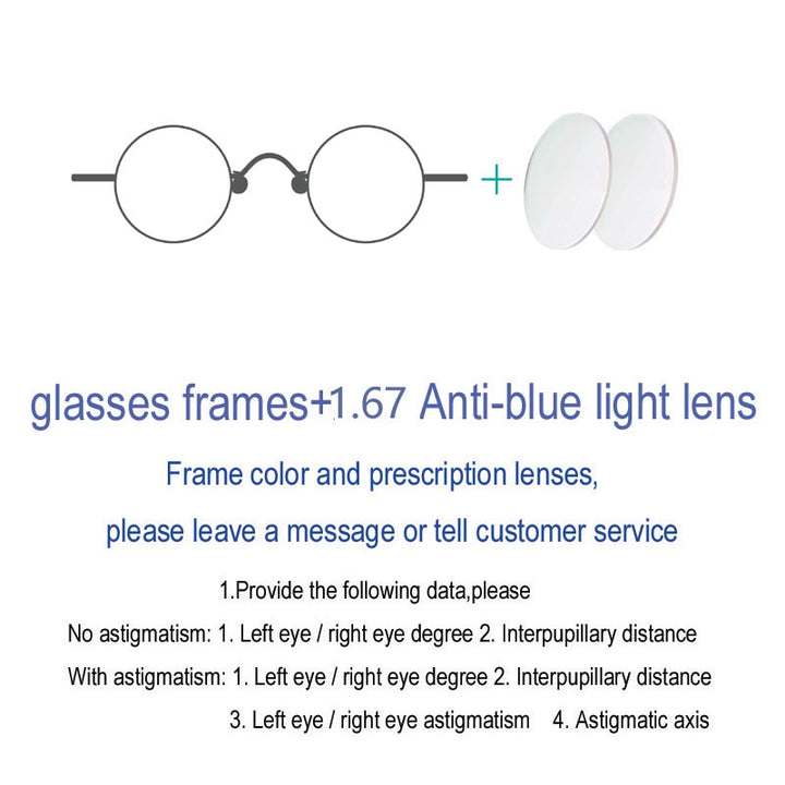 Yujo Unisex Full Rim Thick Round Titanium Acetate Eyeglasses Y041 Full Rim Yujo 1.67lens China