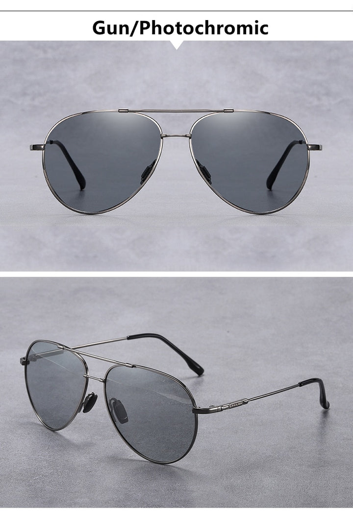 Yimaruili Men's Full Rim Double Bridge Alloy Frame Polarized Sunglasses 889 Sunglasses Yimaruili Sunglasses