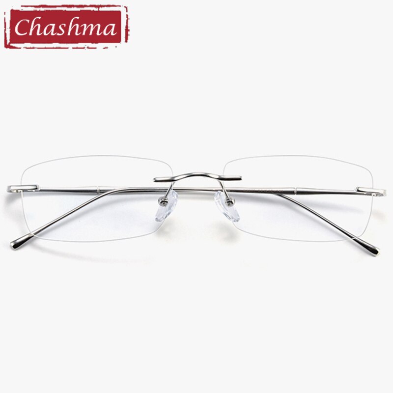 Chashma Unisex Rimless Rectangular Titanium Eyeglasses 632 Rimless Chashma