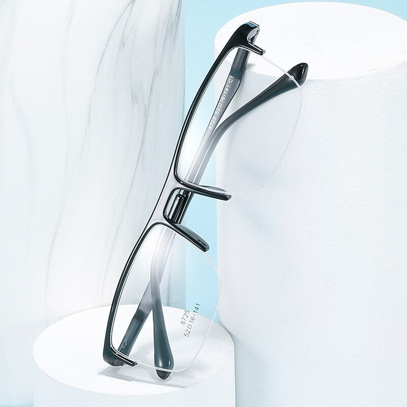 Handoer Unisex Semi Rim Square Alloy Eyeglasses 8725 Semi Rim Handoer