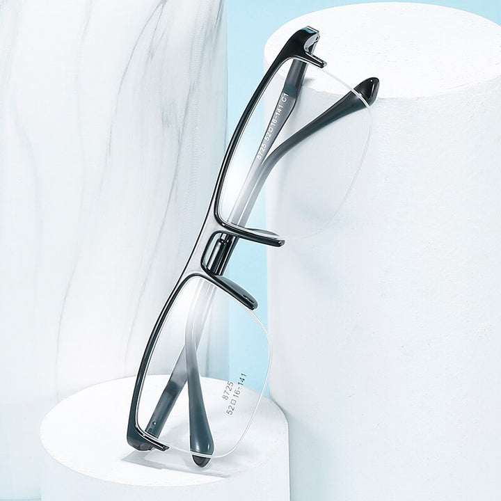 Handoer Unisex Semi Rim Square Alloy Eyeglasses 8725 Semi Rim Handoer