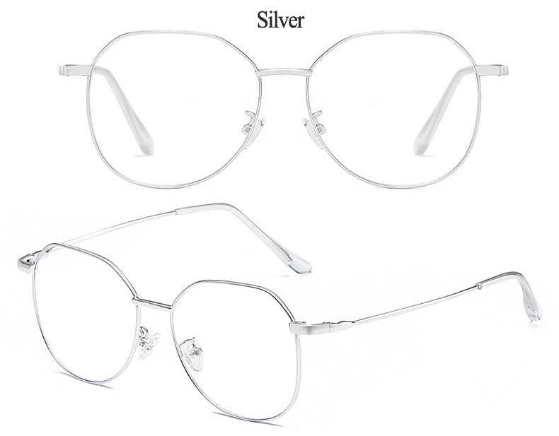 Hotony Unisex Full Rim Alloy Polygonal Frame Eyeglasses Zy9038 Full Rim Hotony