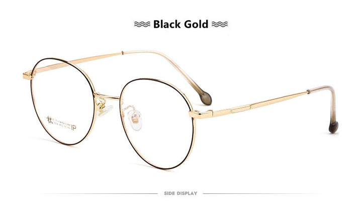 Yimaruili Women's Full Rim Round β Titanium Frame Eyeglasses 2054 Full Rim Yimaruili Eyeglasses