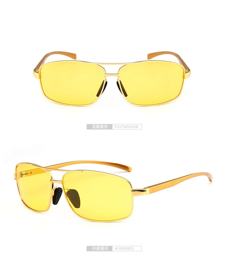 Reven Jate Men's Full Rim Rectangle Alloy Polarized Sunglasses 2458 Sunglasses Reven Jate