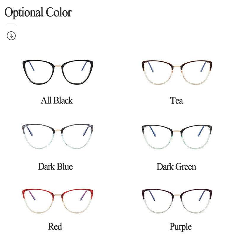 Hotony Women's Full Rim TR 90 Resin Cat Eye Frame Eyeglasses 7033 Full Rim Hotony