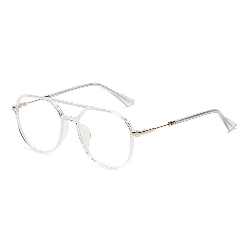 Hotony Unisex Full Rim Large Square Double Bridge Acetate Eyeglasses 30062 Full Rim Hotony
