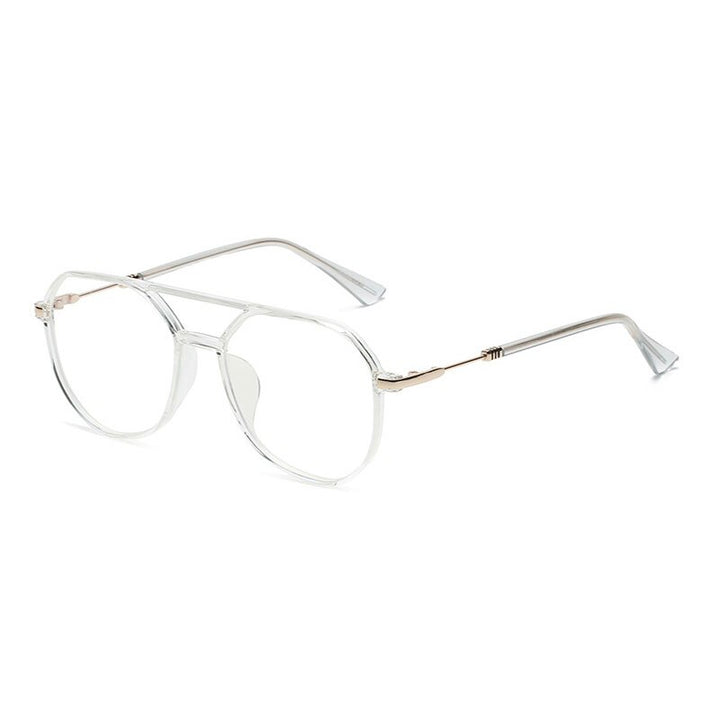 Hotony Unisex Full Rim Large Square Double Bridge Acetate Eyeglasses 30062 Full Rim Hotony