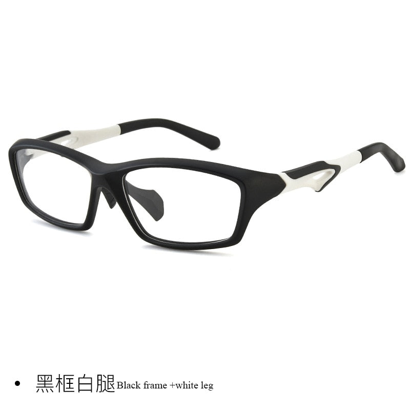 Bclear Men's Full Rim TR90 Square Sport Eyeglasses Zt9233 Full Rim Bclear black white
