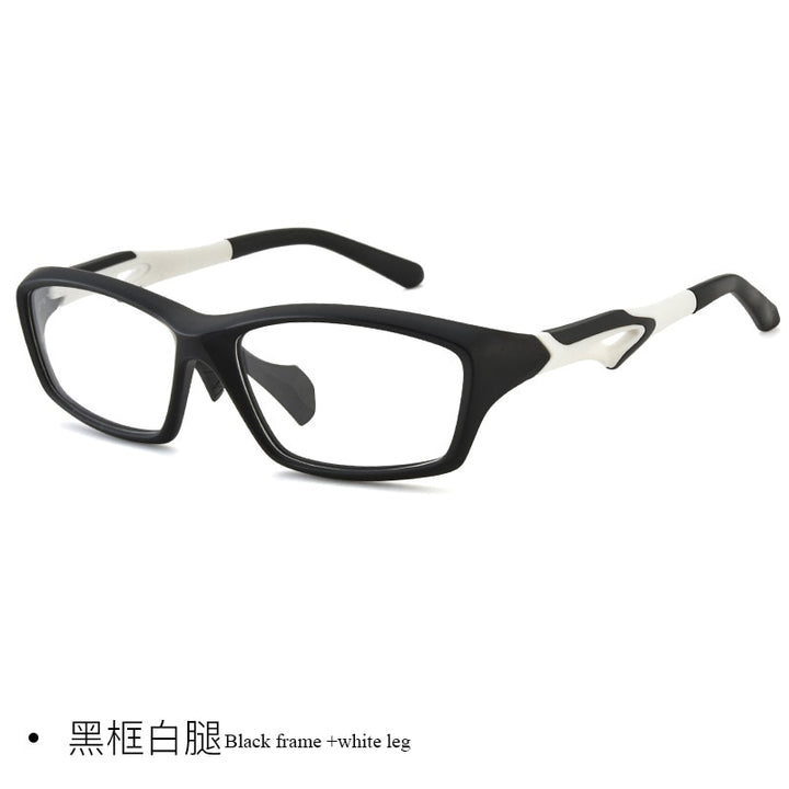 Bclear Men's Full Rim TR90 Square Sport Eyeglasses Zt9233 Full Rim Bclear black white