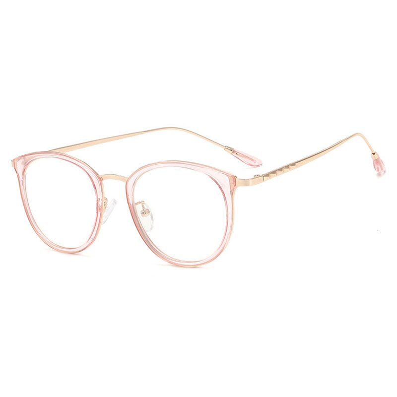 Hotony Unisex Full Rim Acetate Round Frame Eyeglasses 9237 Full Rim Hotony Rosa