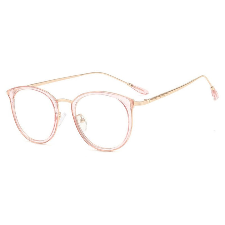 Hotony Unisex Full Rim Acetate Round Frame Eyeglasses 9237 Full Rim Hotony Rosa