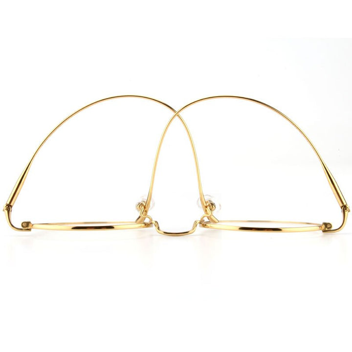 Muzz Unisex Full Rim Round Titanium Frame Eyeglasses 164044 Full Rim Muzz