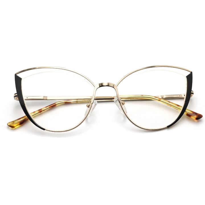 Laoyehui Women's Full Rim Cat Eye Acetate Alloy Reading Glasses Anti-Blue Light 1993 Reading Glasses Laoyehui Yellow