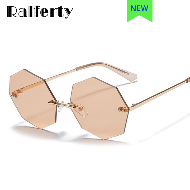 Ralferty Women's Steampunk Polygon Sunglasses WK005 Sunglasses Ralferty