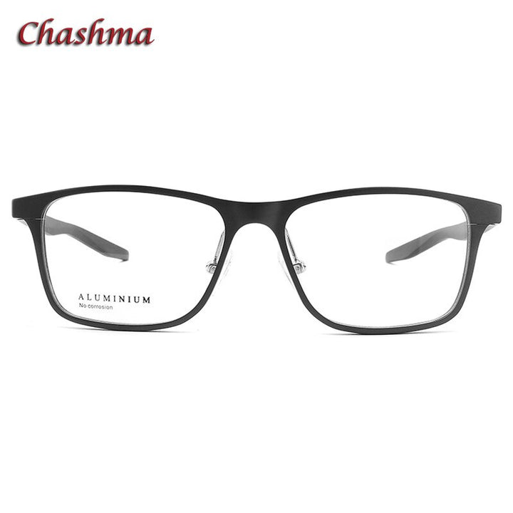 Chashma Ochki Unisex Full Rim Square Aluminum Magnesium Sport Eyeglasses 9008 Sport Eyewear Chashma Ochki Gray  