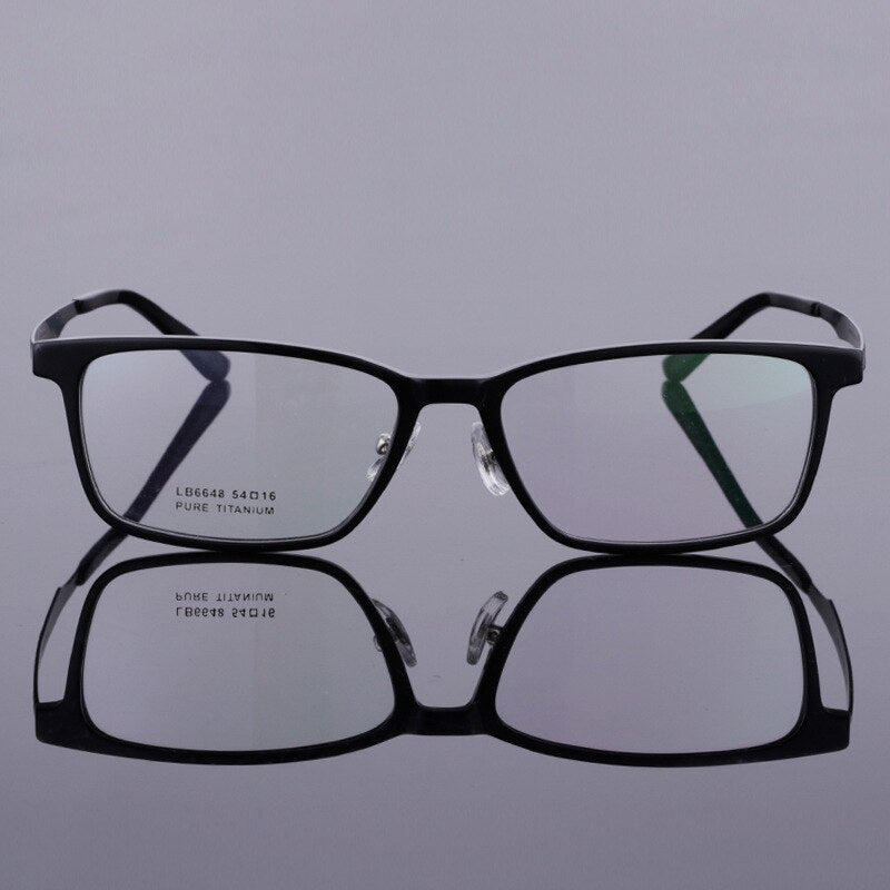 Men's Full Rim Titanium Acetate Frame Eyeglasses 6648 Full Rim Bclear Black  