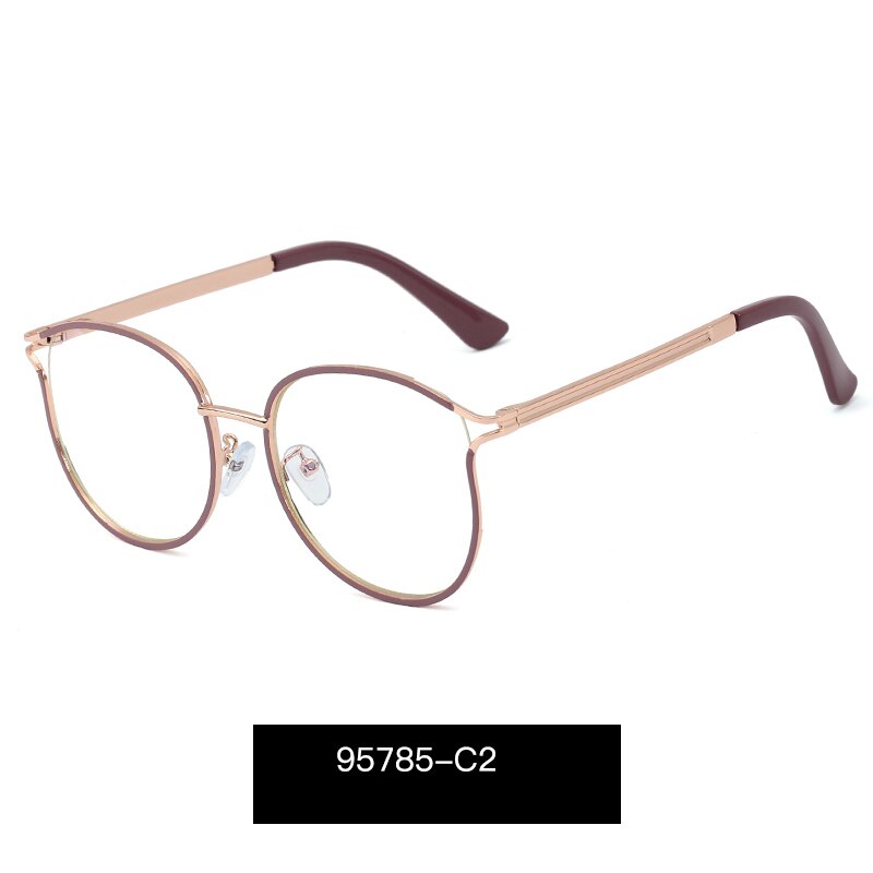 Hotony Women's Full Rim Round Cat Eye TR 90 Alloy Frame Eyeglasses 95785 Full Rim Hotony C2