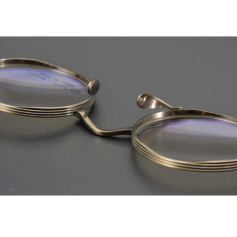 Yujo Unisex Full Rim Thick Round Titanium Acetate Eyeglasses Y041 Full Rim Yujo