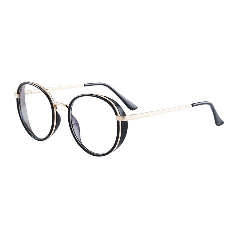 Hotony Women's Full Rim TR 90 Resin Round Frame Eyeglasses 7028 Full Rim Hotony black