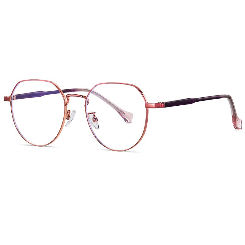 Handoer Unisex Full Rim Irregular Round Alloy Eyeglasses Ld219 Full Rim Handoer C40-P81