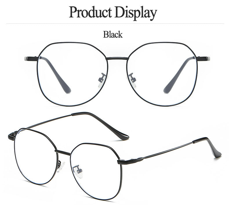 Hotony Unisex Full Rim Alloy Polygonal Frame Eyeglasses Zy9038 Full Rim Hotony