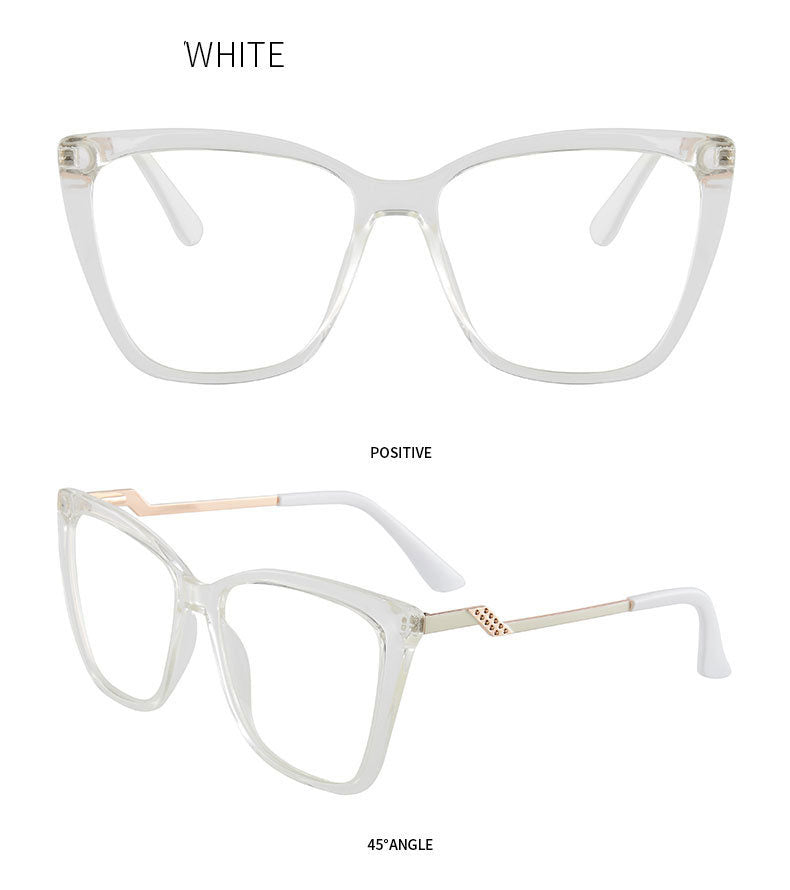 Hotony Women's Full Rim TR 90 Resin Square Cat Eye Frame Eyeglasses 7049 Full Rim Hotony