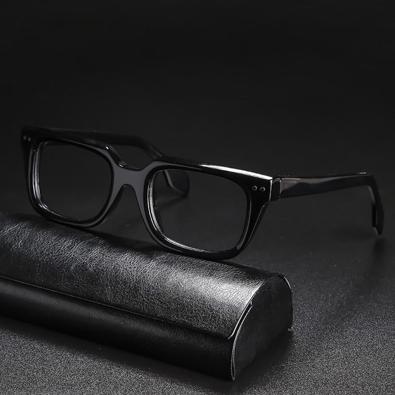 Gatenac Unisex Full Rim Square Acetate Frame Eyeglasses Gxyj724 Full Rim Gatenac Style2 Black
