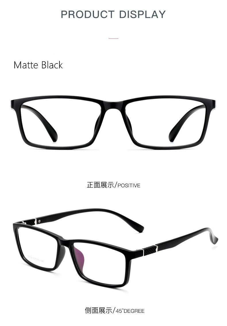 Yimaruili Men's Full Rim Square Frame Resin Eyeglasses D114 Full Rim Yimaruili Eyeglasses