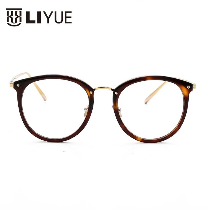 Oveliness Unisex Full Rim Round Alloy Acetate Eyeglasses 251 Full Rim Oveliness