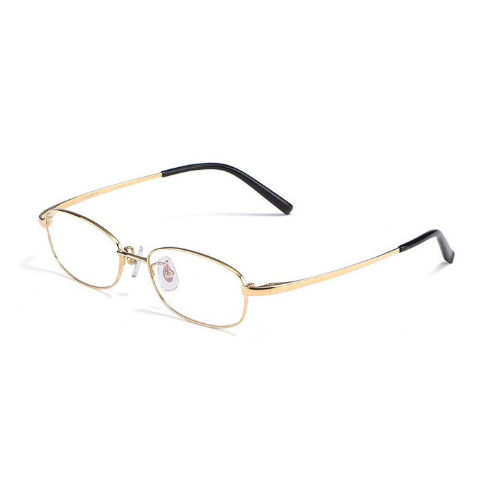 Hotochki Men's Full Rim Titanium Frame Eyeglasses 10196 Full Rim Hotochki Gold