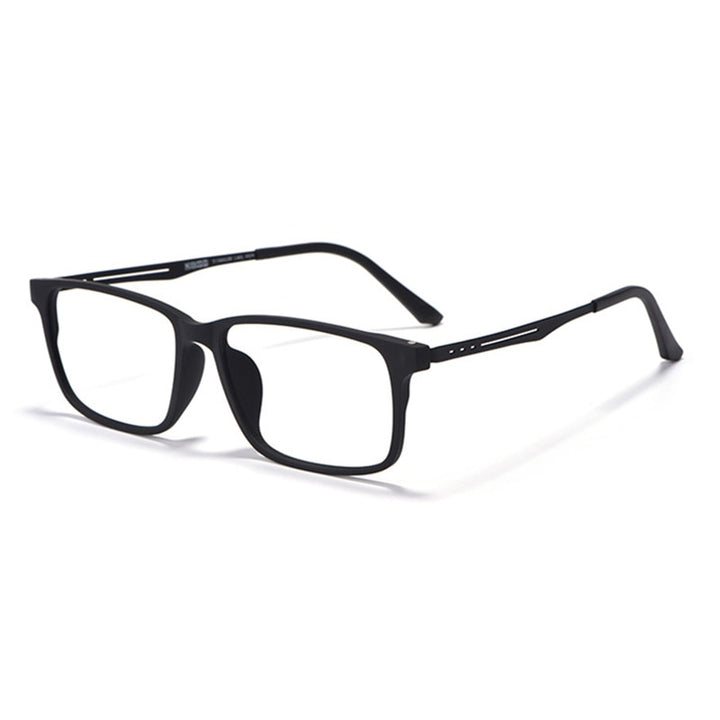 Hotony Unisex Full Rim TR 90 Square Frame Titanium Temple Eyeglasses 8838 Full Rim Hotony black