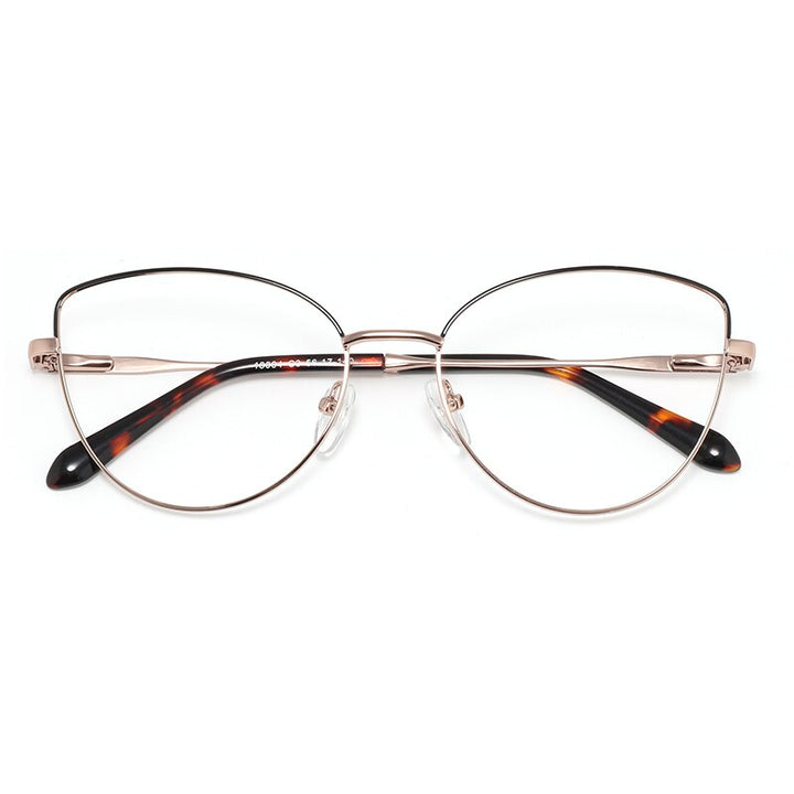 Laoyehui Women's Eyeglasses Cat Eye Alloy Frame 18004 Full Rim Laoyehui C3