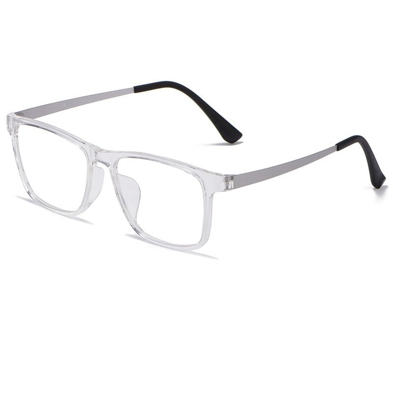 Yimaruili Men's Titanium Full Rim Square Eyeglasses HR3068 Full Rim Yimaruili Eyeglasses Transparent
