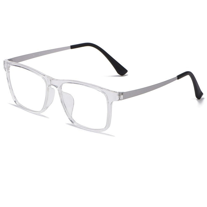 Yimaruili Men's Titanium Full Rim Square Eyeglasses HR3068 Full Rim Yimaruili Eyeglasses Transparent