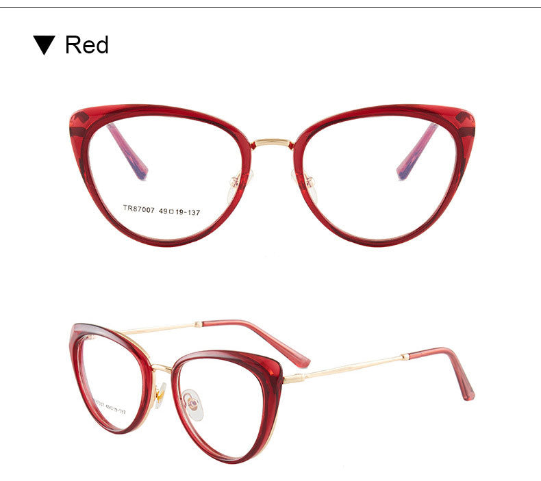 Hotony Women's Full Rim TR 90 Resin Cat Eye Frame Eyeglasses 7007 Full Rim Hotony