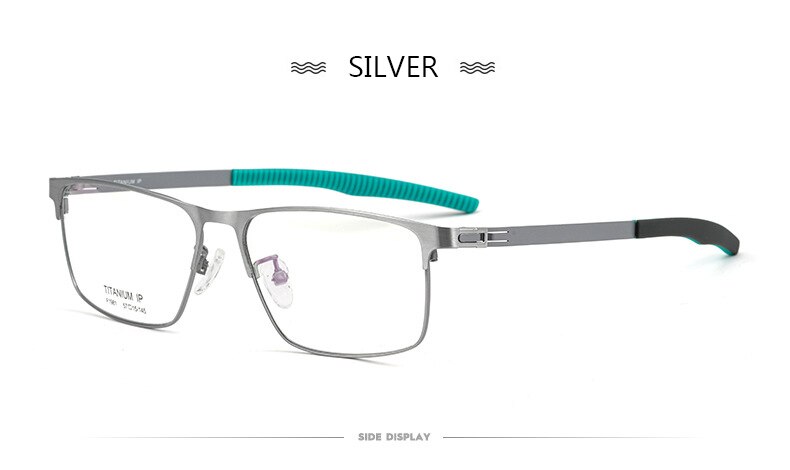 Hotochki Men's Full Rim Titanium Square Frame Eyeglasses F1981 Full Rim Hotochki