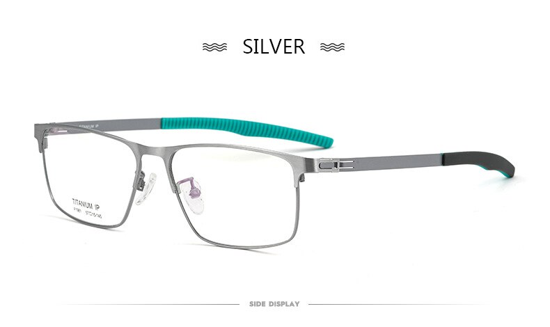 Hotochki Men's Full Rim Titanium Square Frame Eyeglasses F1981 Full Rim Hotochki   