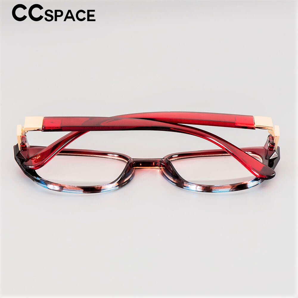 CCspace Unisex Full Rim Round Cat Eye Tr 90 Titanium Frame Eyeglasses 48092 Full Rim CCspace