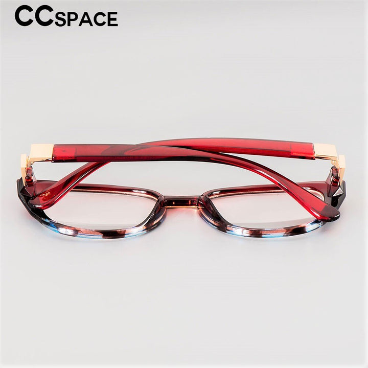 CCspace Unisex Full Rim Round Cat Eye Tr 90 Titanium Frame Eyeglasses 48092 Full Rim CCspace