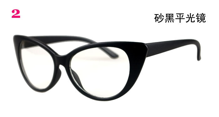 CCspace Unisex Full Rim Cat Eye Tr 90 Titanium Frame Eyeglasses 49197 Full Rim CCspace C2 matte black