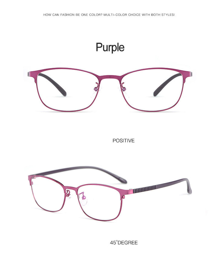 Hotony Women's Full Rim TR 90 Resin Alloy Square Frame Eyeglasses 3569 Full Rim Hotony