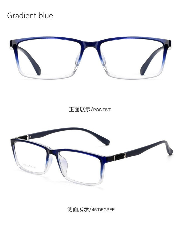 Yimaruili Men's Full Rim Square Frame Resin Eyeglasses D114 Full Rim Yimaruili Eyeglasses