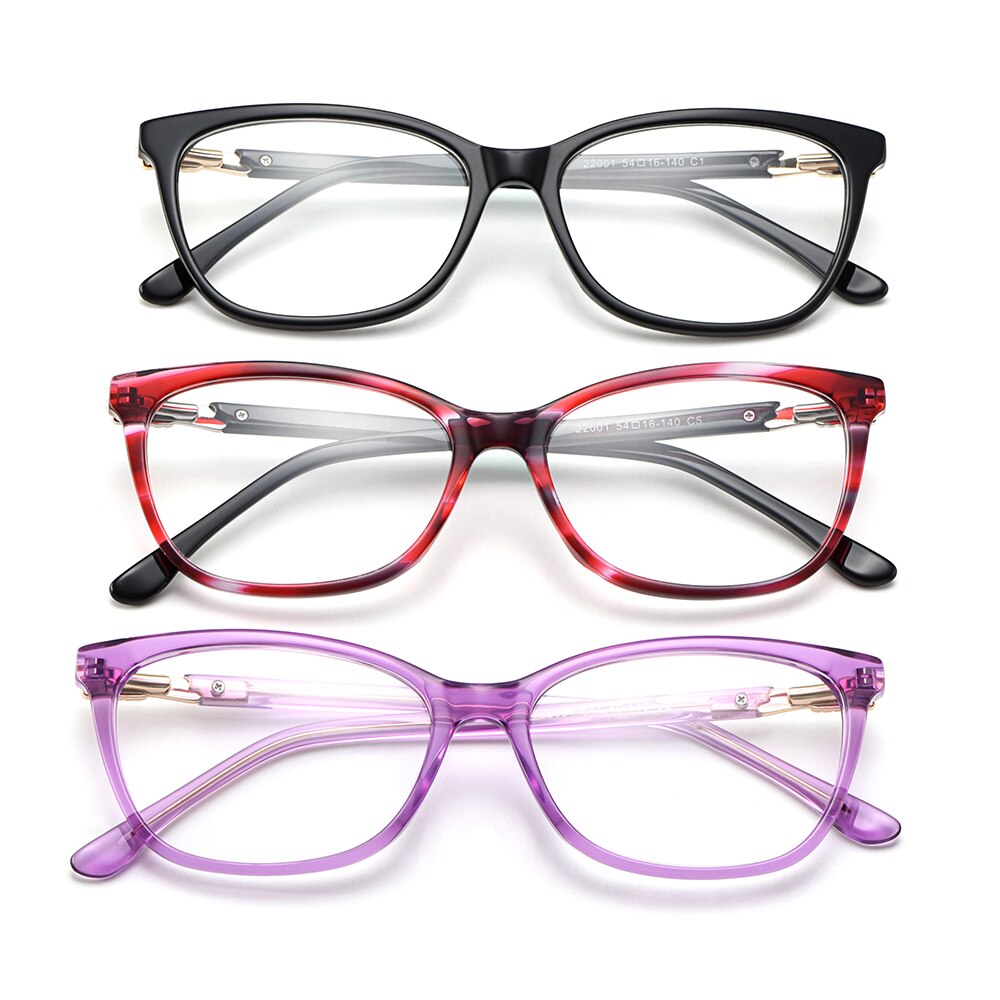 Gmei Women's Eyeglasses Acetate Alloy M22001 Full Rim Gmei Optical