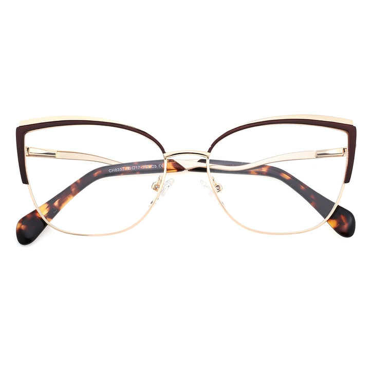 Laoyehui Women's Eyeglasses Cat Eye Alloy Reading Glasses Ch8353 Reading Glasses Laoyehui