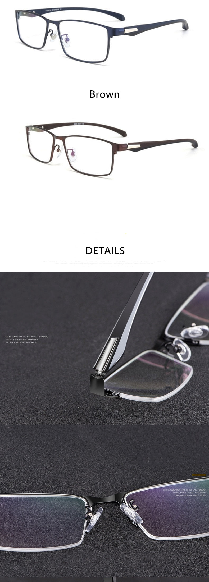 Yimaruili Men's Semi Or Full Rim Alloy Frame Eyeglasses 66071/66085 Full Rim Yimaruili Eyeglasses
